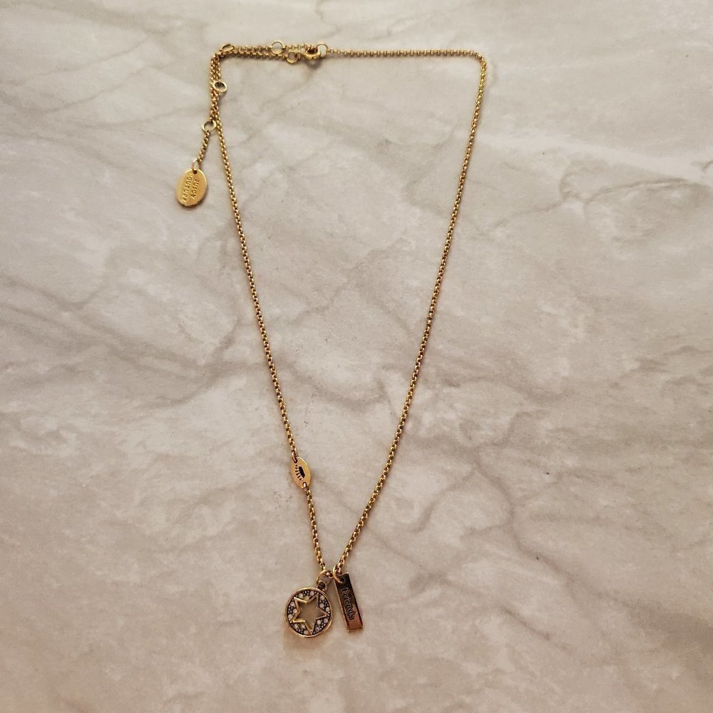 🌟 Juicy Couture Rhinestones Crystals Pave Star Friends Charm Necklace 🌟 - Picture 1 of 10